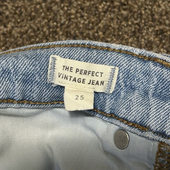 Madewell The Perfect Vintage Jean Size 25 High Rise Light Wash Tapered Leg - Picture 4 of 13